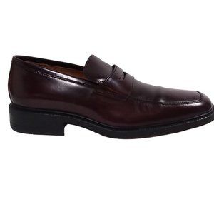 Banana Republic Men's Burgundy Leather Penny Loafers Made in Italy Shoes 9.5D
